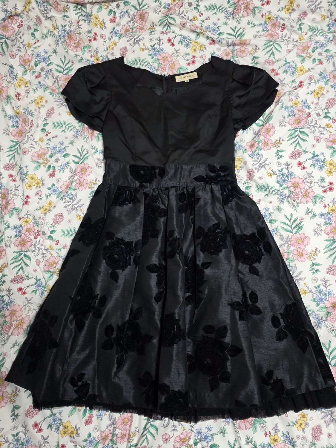 고전 레스트로즈 일본빈티지)블랙로즈 로맨틱 레이스 고딕로리타 파티원피스 상품이미지2