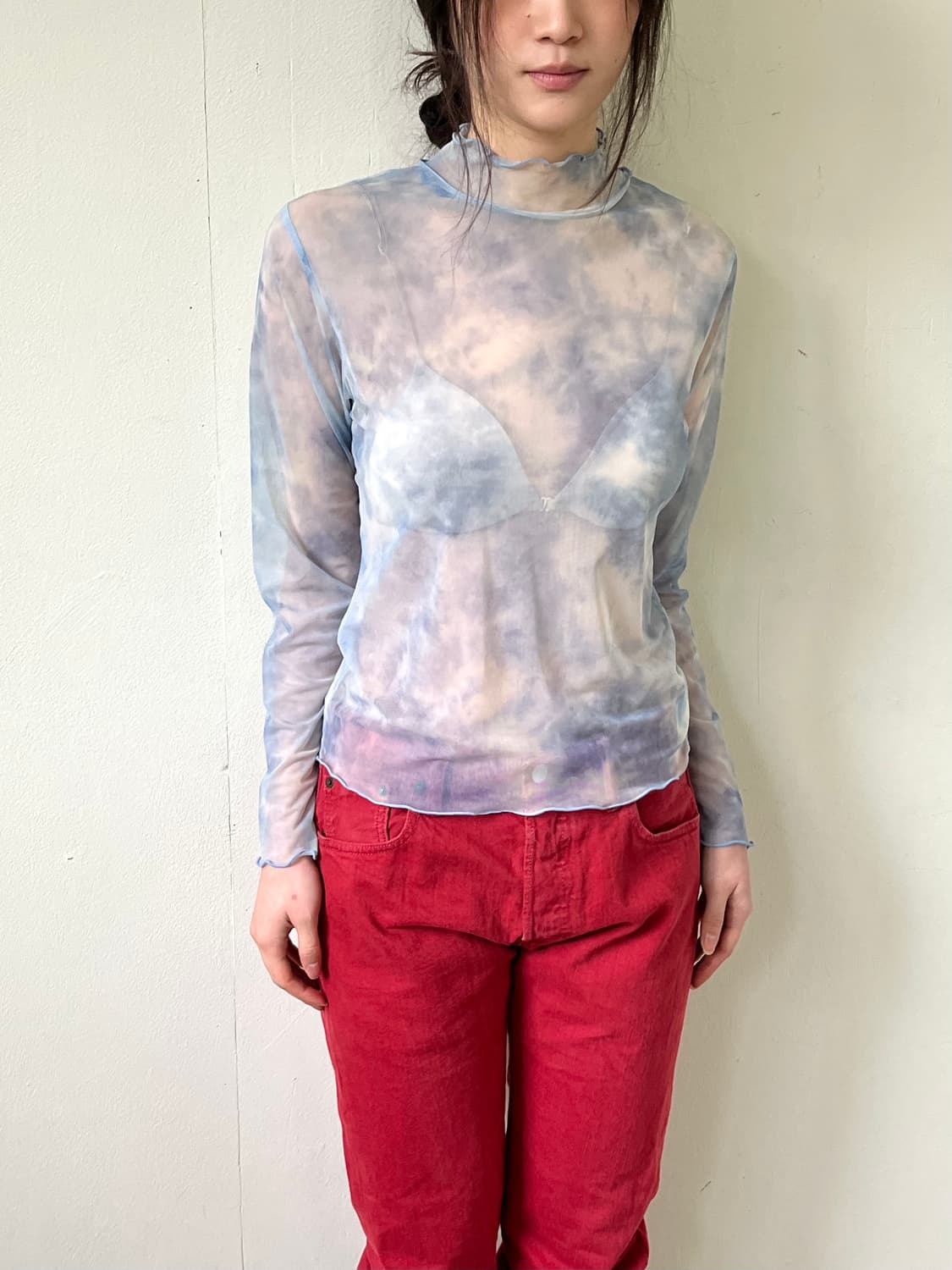 2PINK 스카이 시스루 터틀넥 상품이미지3