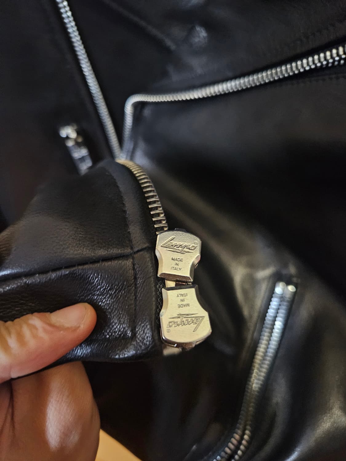 44) 느와르 라르메스 BLACK LABEL 블랙라벨 더블라이더 가죽 레 상품이미지4