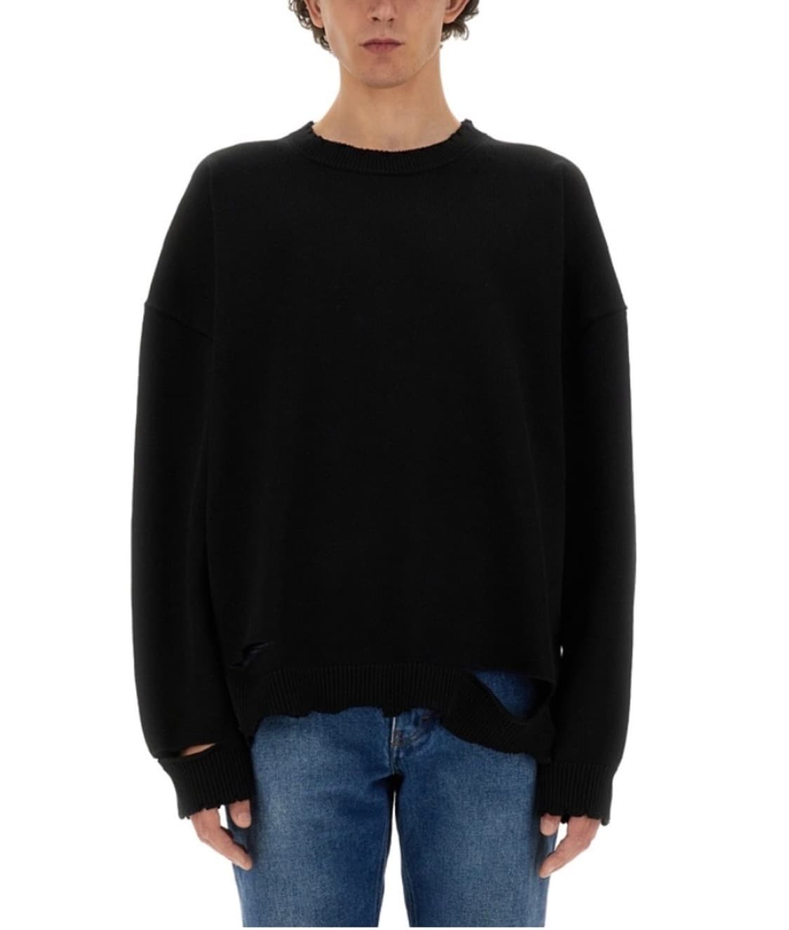 헬무트랭 디스트레스 코튼 니트 상품이미지1