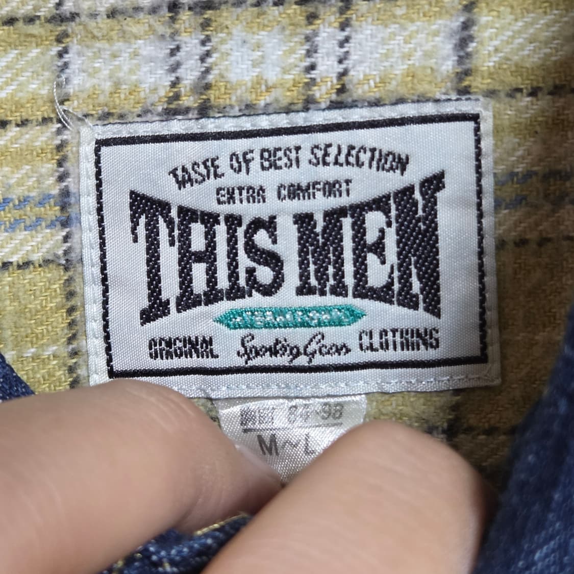 JPN 타탄 체크 웨스턴 스티치 데님 셔츠 상품이미지8