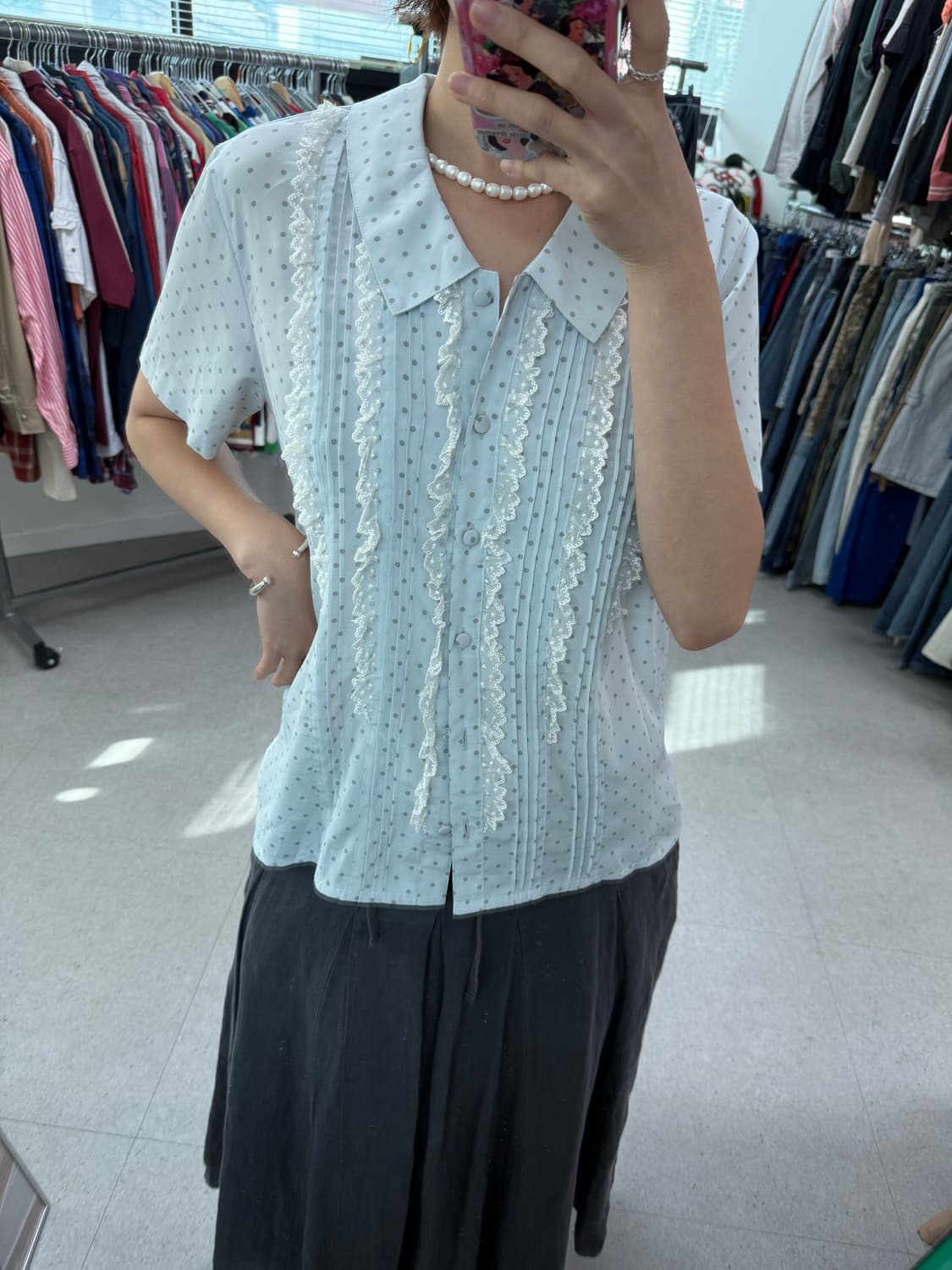 Japan dot blouse 도트블라우스 상품이미지5