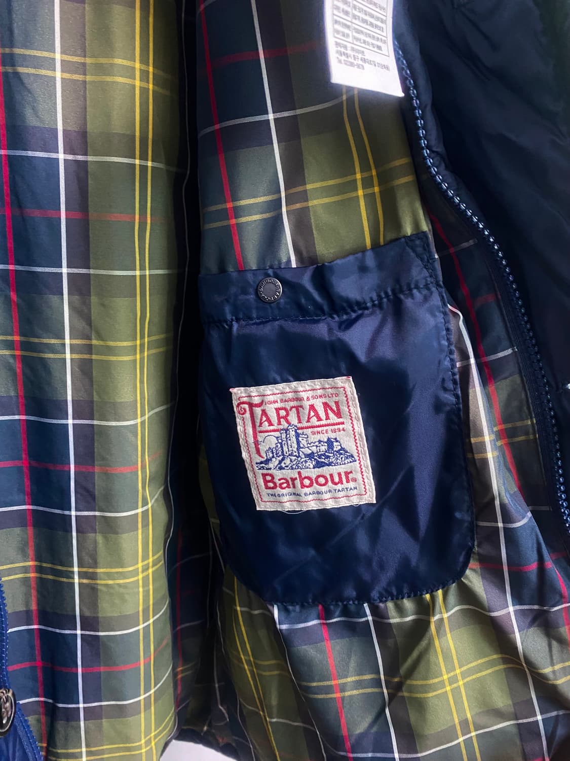 바버 리스테일 퀼팅자켓 s-국네100 상품이미지3