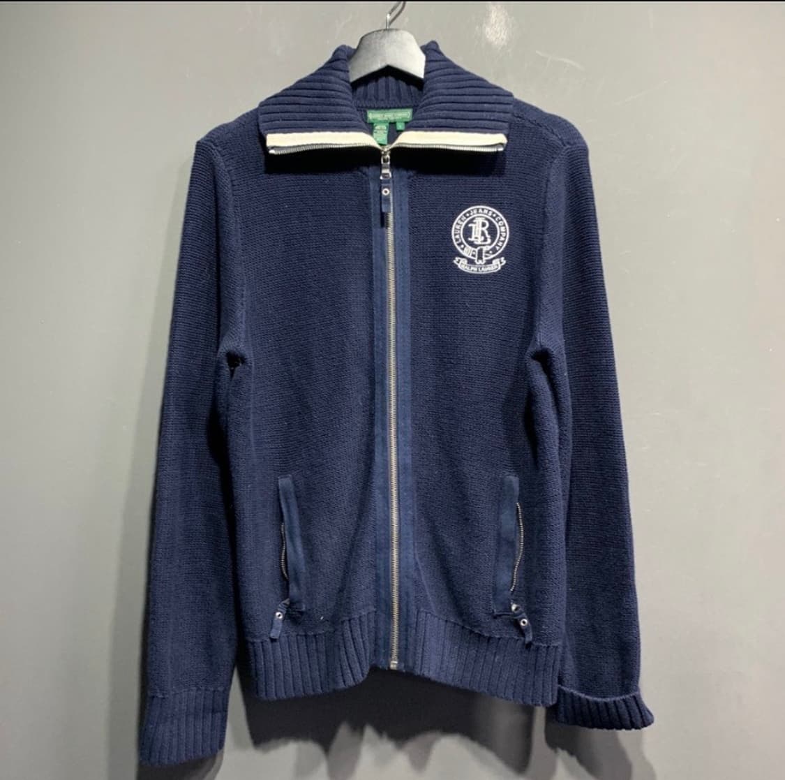 랄프로렌 엘보패치 니트 집업 상품이미지1