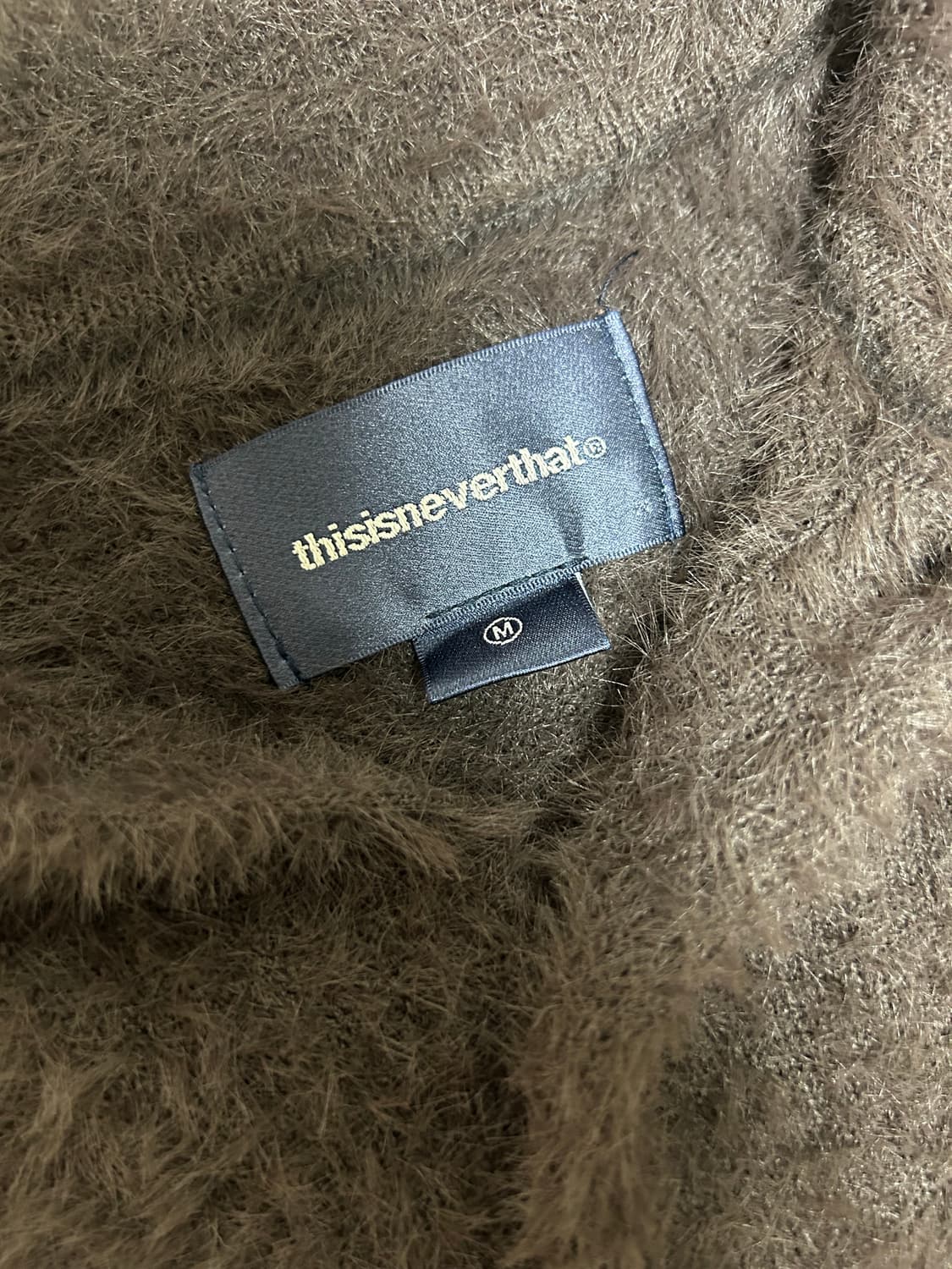 Script Shaggy Knit Polo Dark Brown  상품이미지2