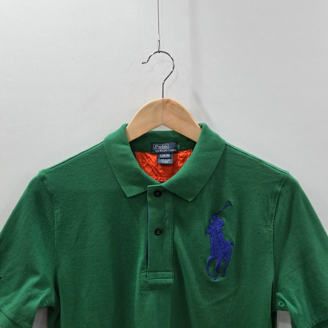 폴로랄프로렌 보이즈 피케 카라 빅포니 반팔티 그린 L/14/16 상품이미지2