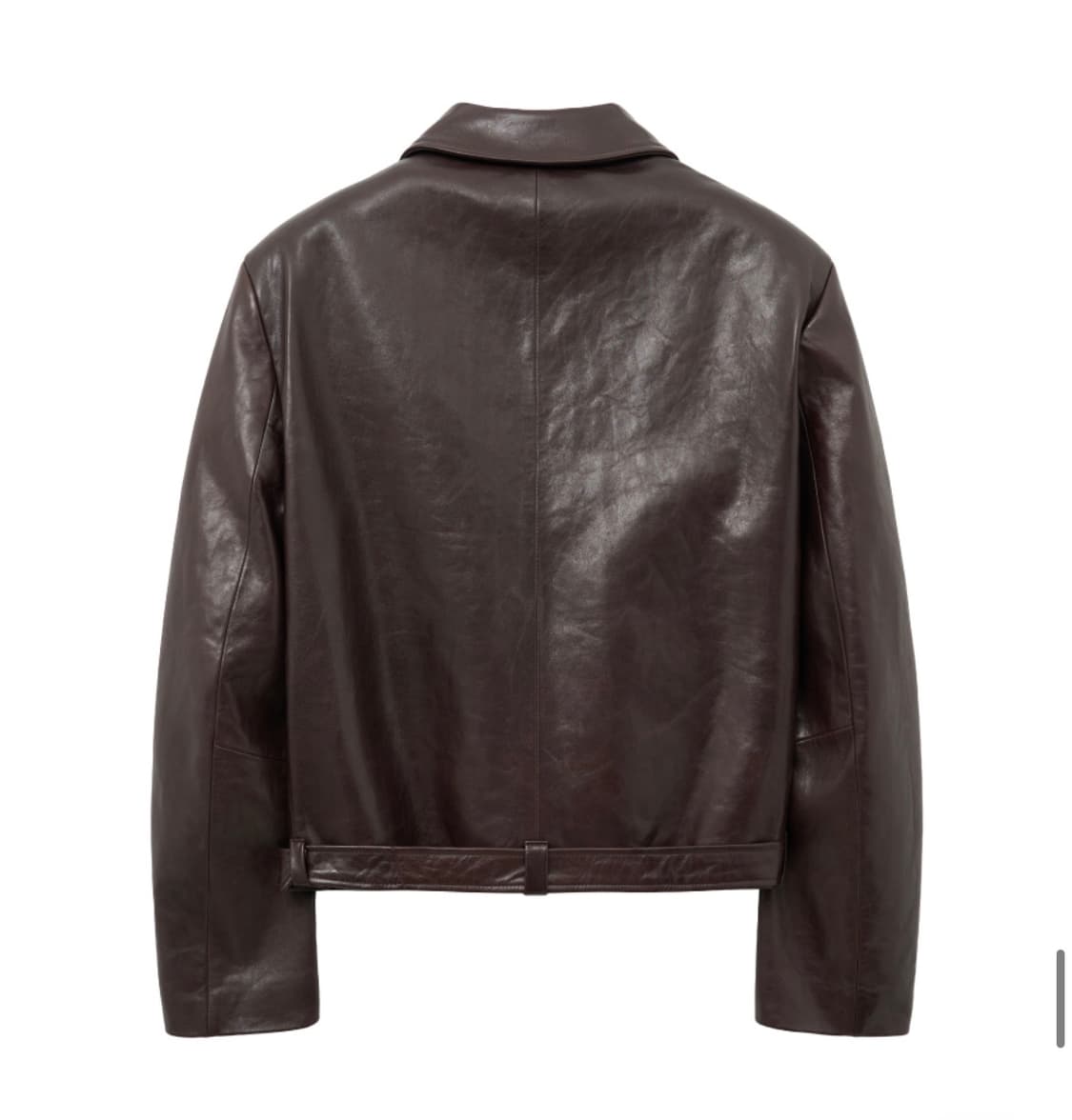 새상품) 노이어 kkst 램스 레더 벨티드 크롭 자켓 [버건디] 50 상품이미지3