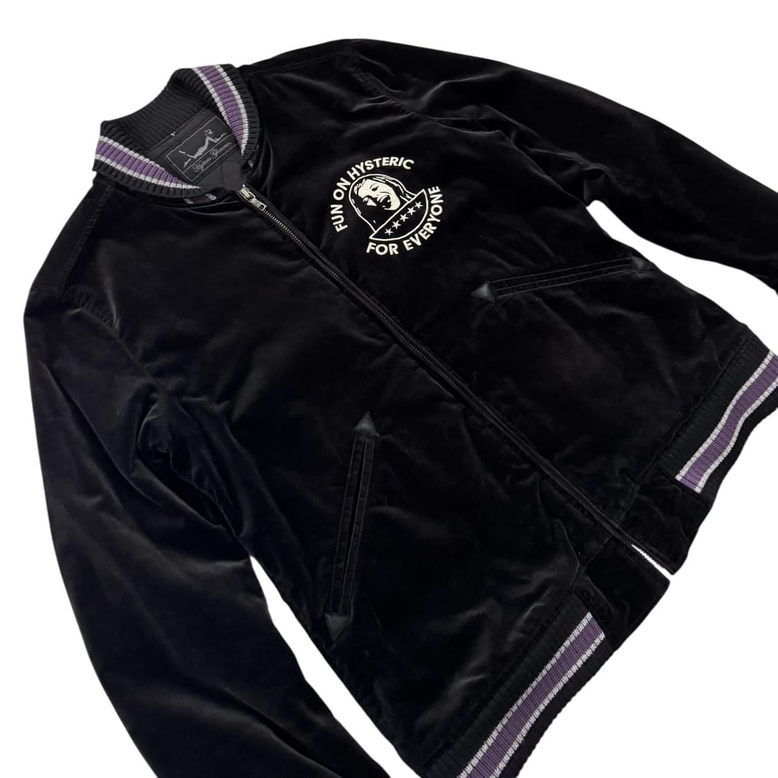 히스테릭글래머 벨벳 수베니어 자켓 블랙 상품이미지5