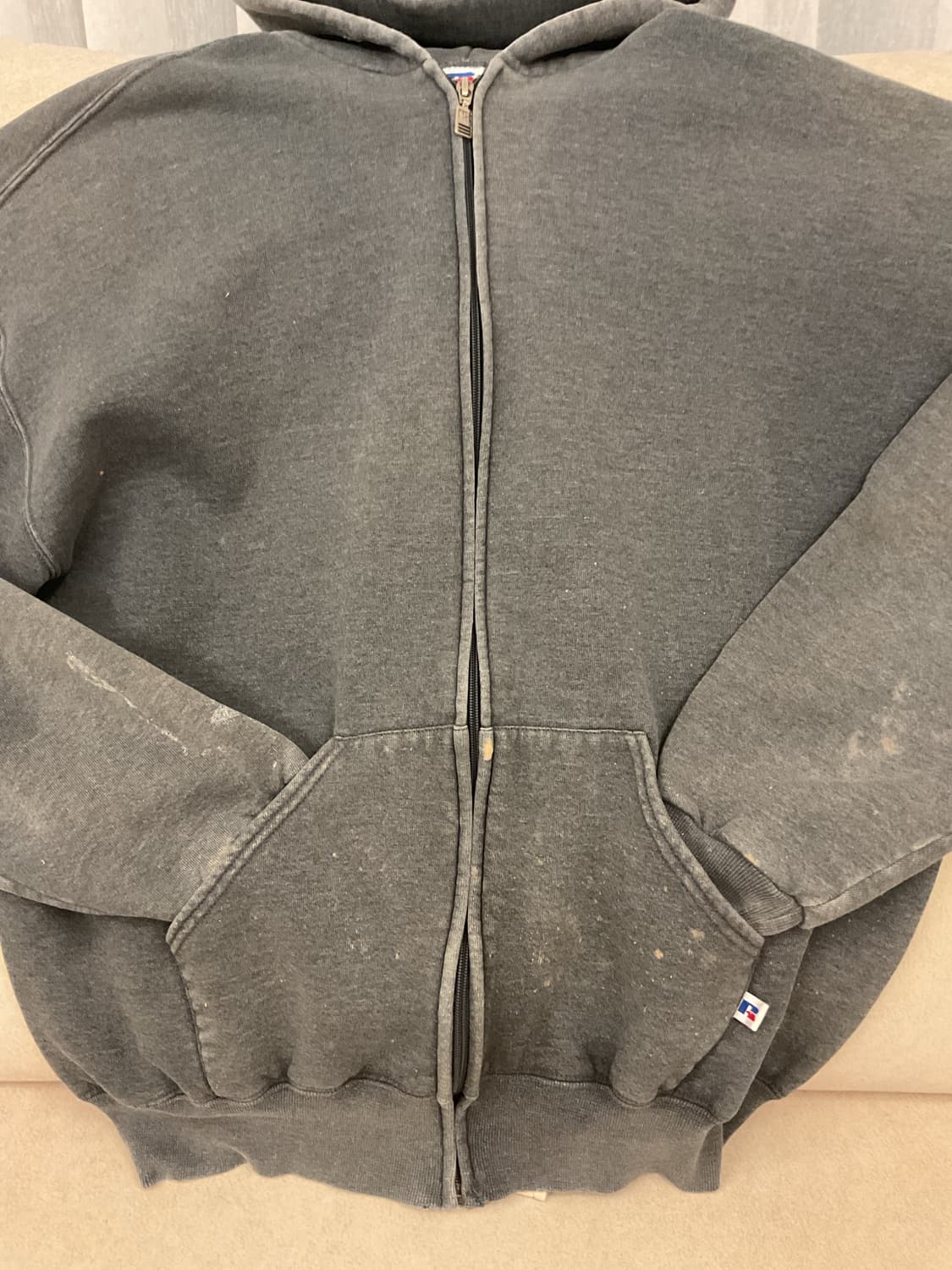 90s russell zip up hoodie 상품이미지3