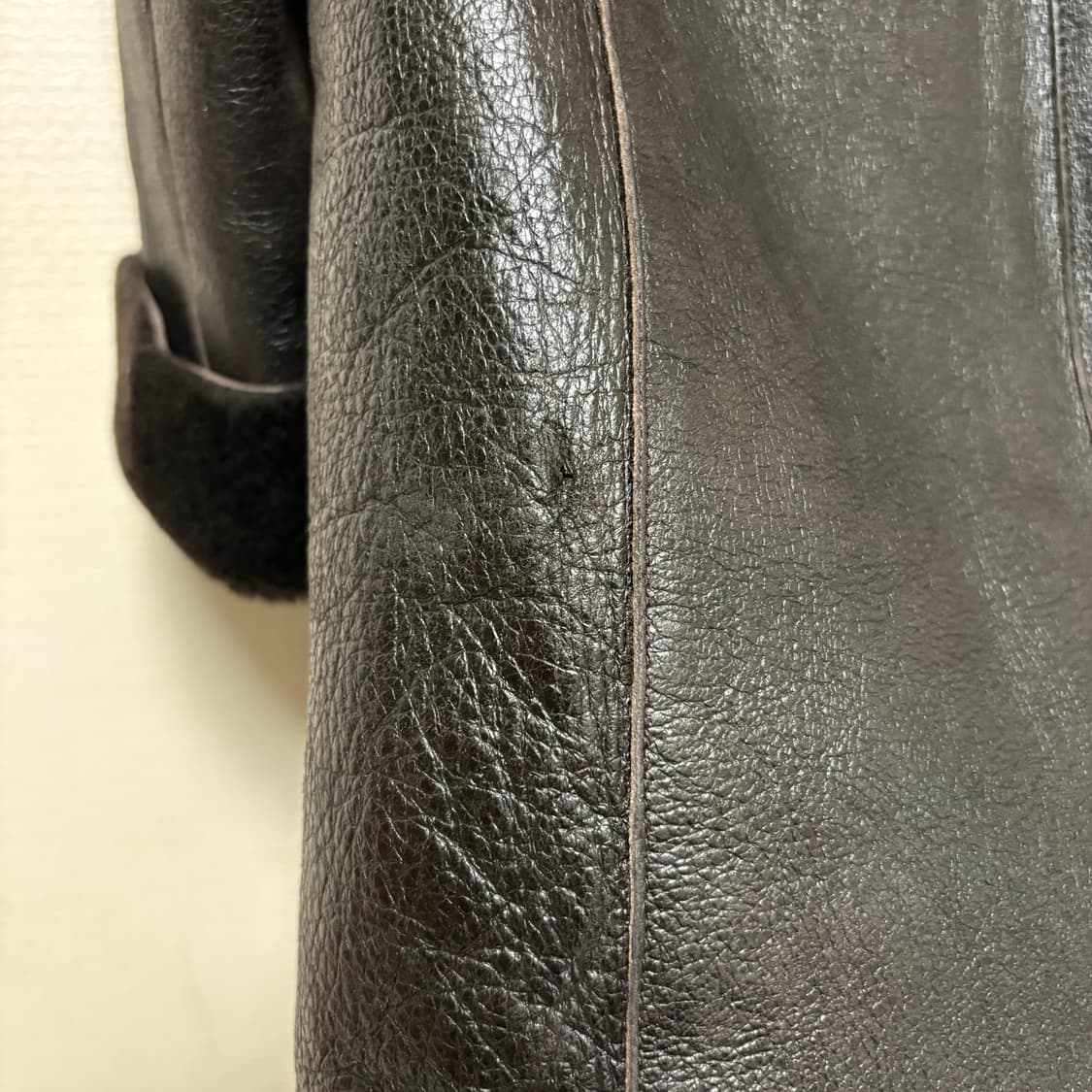 질 샌더 시어링 레더 코트 상품이미지8