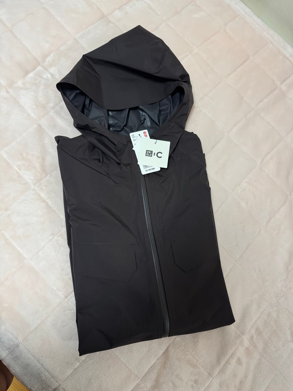 유니클로c 블록테크파카 xl 브라운 상품이미지3