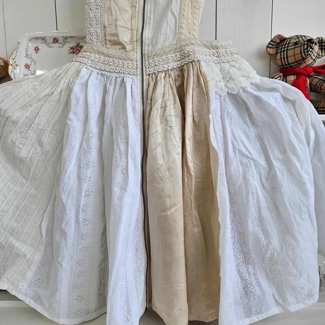 풀문 페이즐리 레이스 레이어드 점퍼스커트 상품이미지5