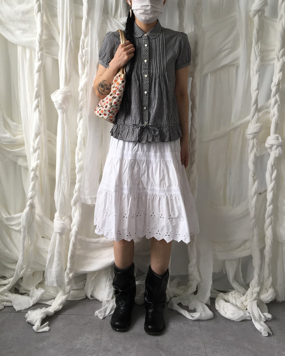 check pattern blouse 상품이미지6