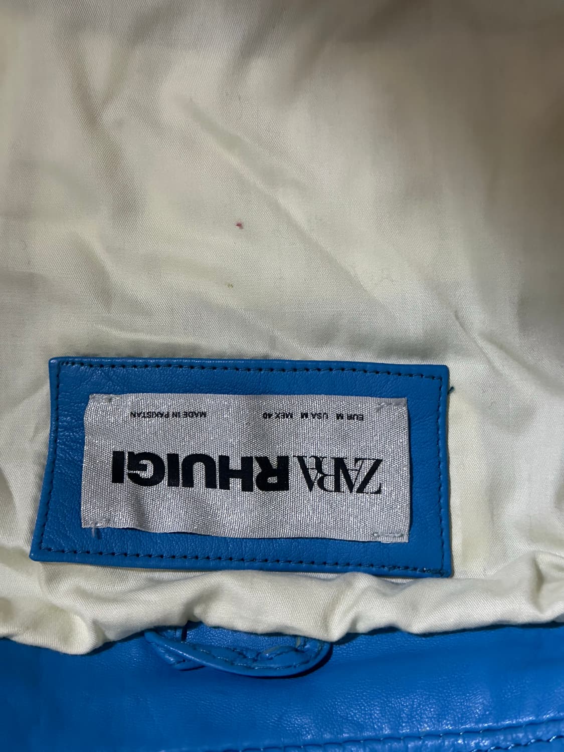 자라 루이지 콜라보 양가죽 바시티 자켓 M 상품이미지6