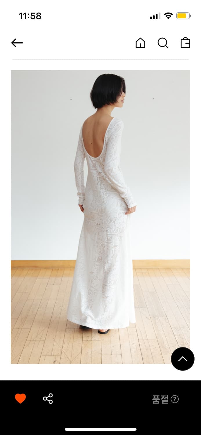 모노하 레이스 드레스 화이트 상품이미지2