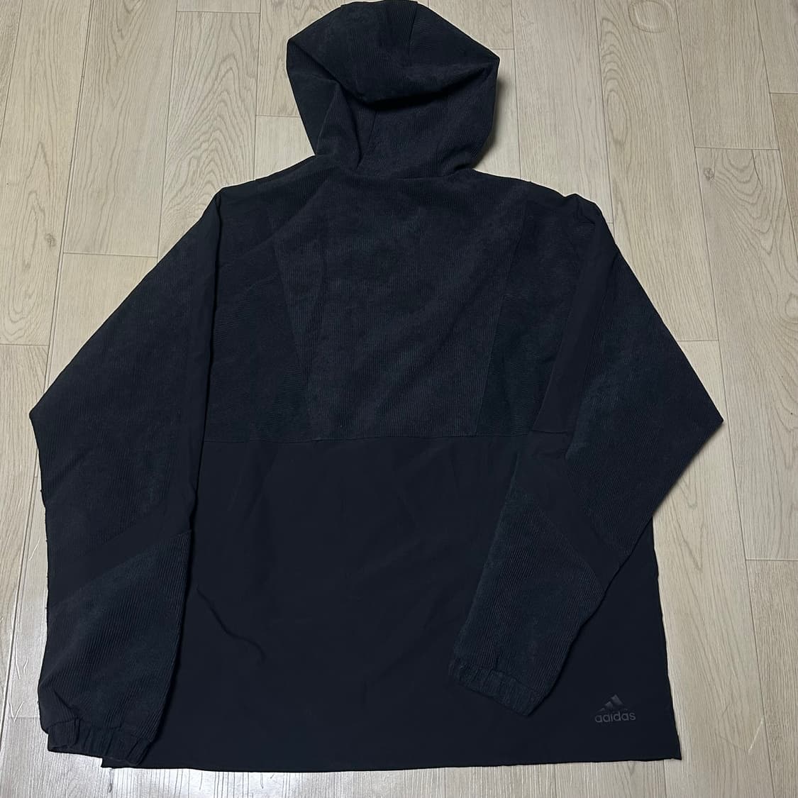 아디다스 코듀로이 블랙 후드 반집업 상품이미지3