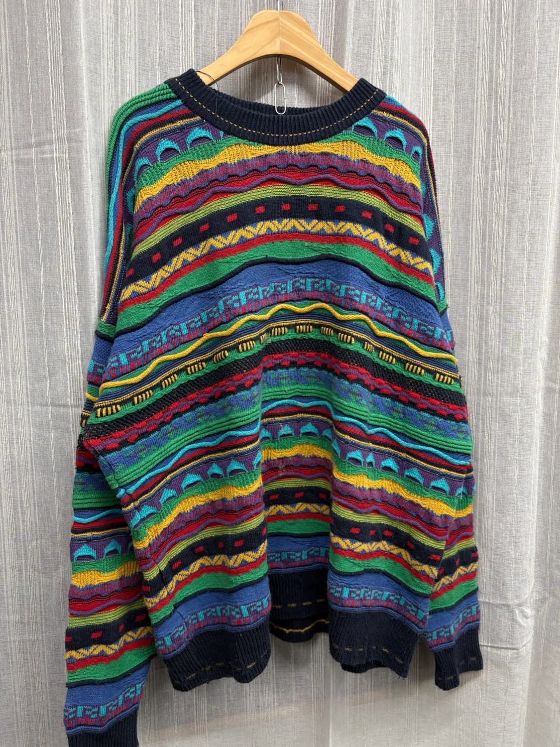 FLORENCE TRICOT 멀티컬러 케이블 니트 코튼 스웨터 상품이미지3