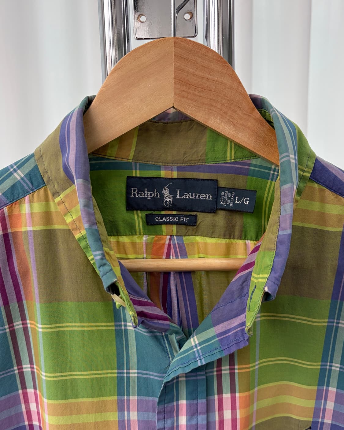 [L]폴로 랄프로렌 클래식핏 마드라스 반팔 셔츠 상품이미지7