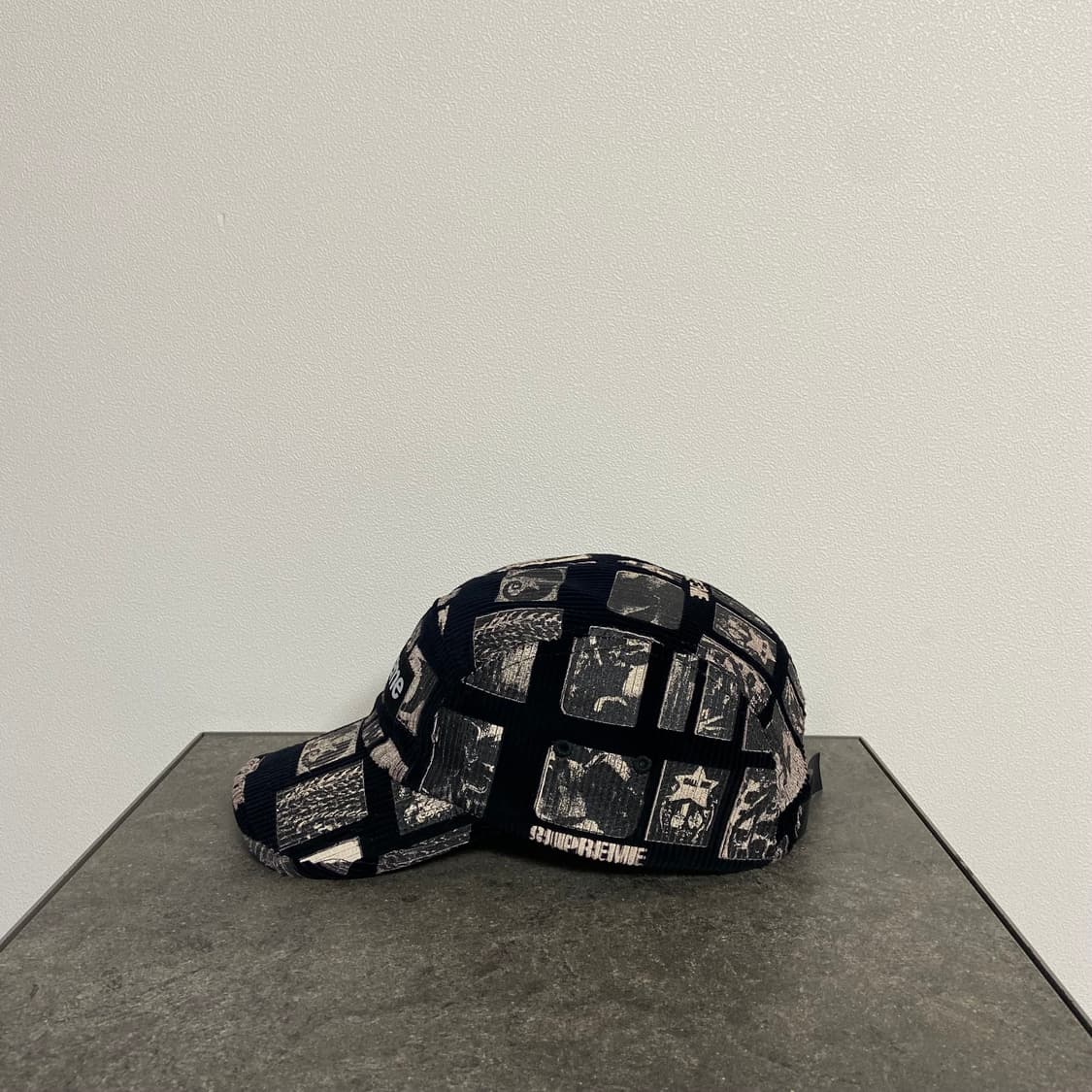 슈프림 캠프캡 모자 박스로고 위어도 데이브 코듀로이 블랙 상품이미지2