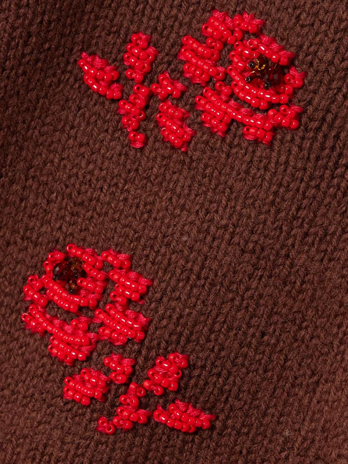 [6,8]슈슈통 25fw 자수 비즈 가디건/브라운 상품이미지5