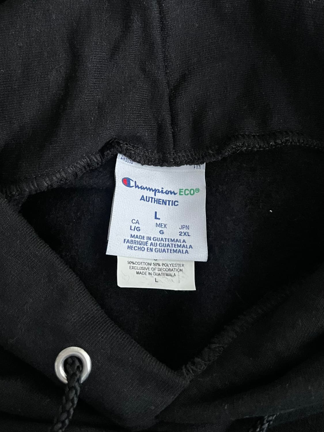L) 챔피온 기모 후드 티셔츠 블랙 상품이미지4