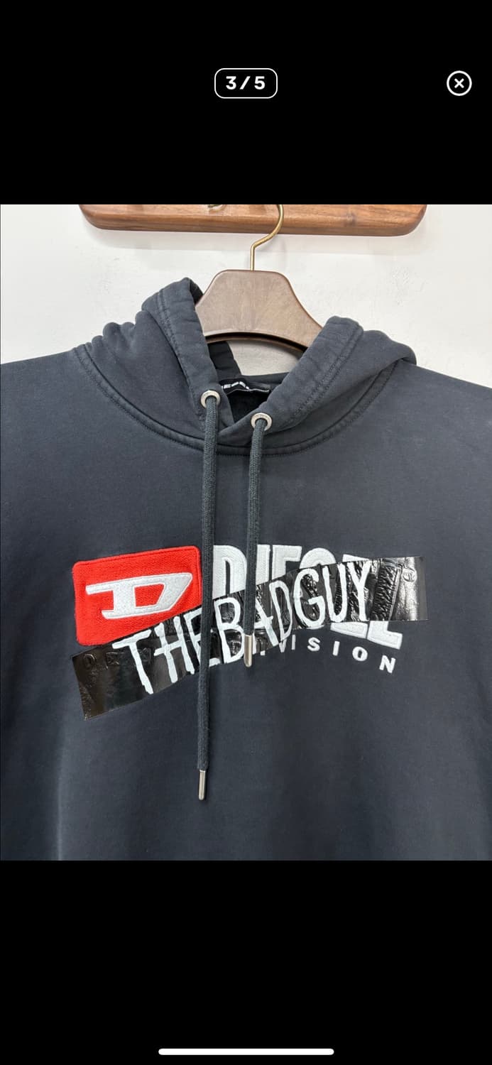 디젤 진 후드디브로고 아플리케 후드티 H907 상품이미지3