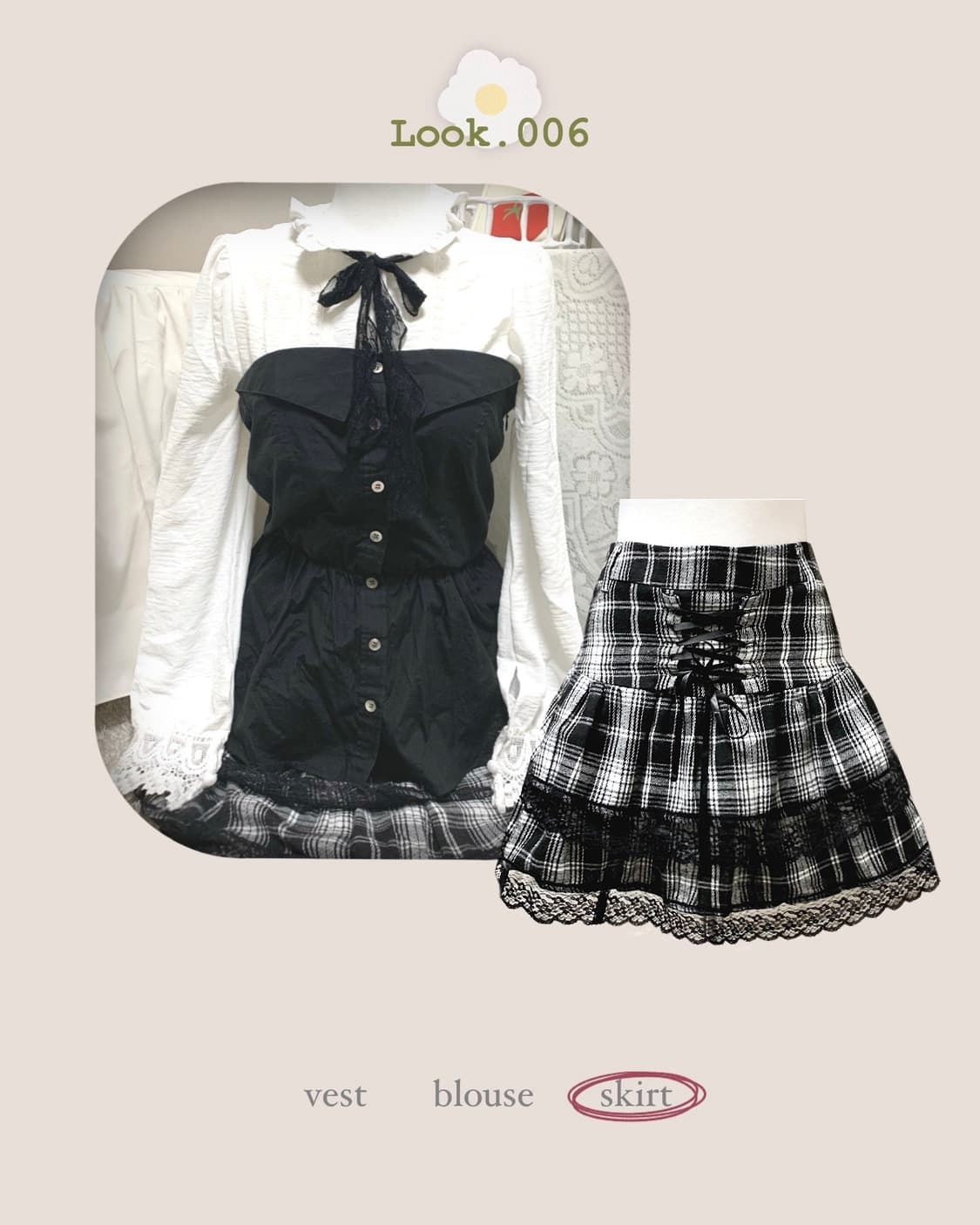 Mono cute preppy set 상품이미지4
