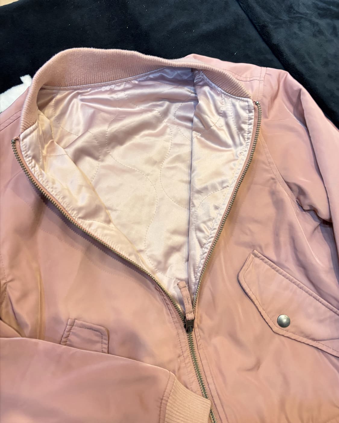 일본빈티지 핑크 블루종 점퍼 상품이미지4