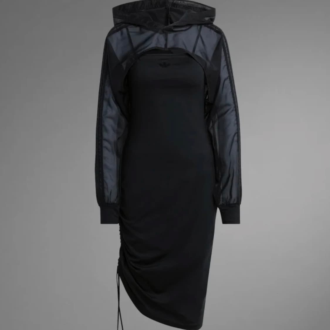 아디다스 오리지널 롱 드레스 + 시스루 후디 (블랙) 상품이미지1