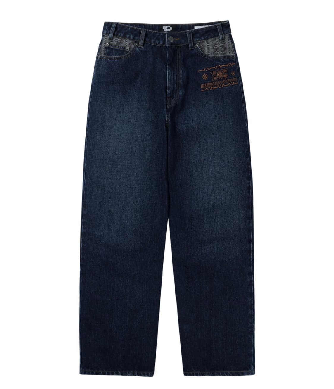 웰빙익스프레스 Embroidered Patch Jeans Blue 데님 상품이미지1