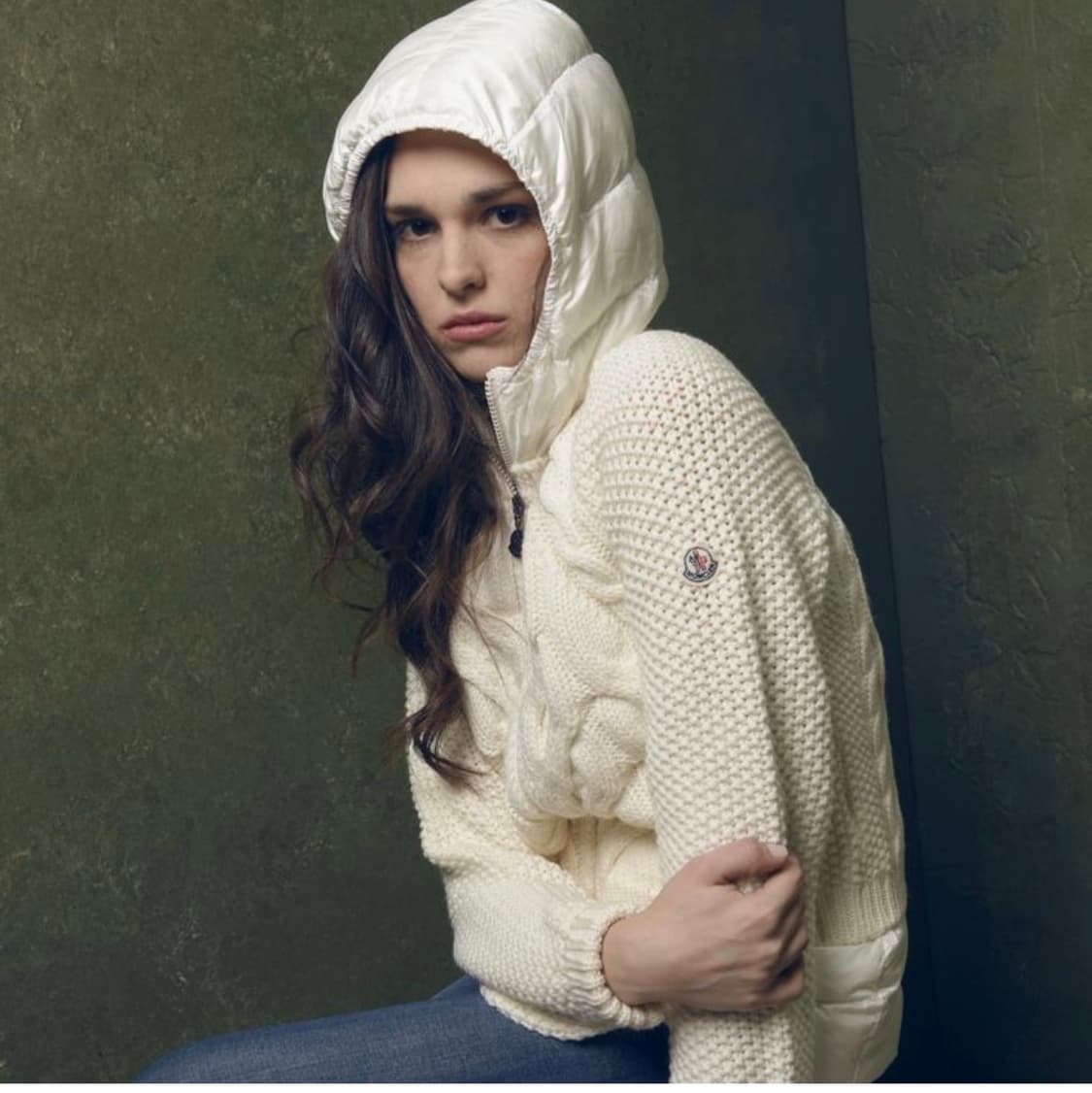 몽클레어 니트 구스다운 후드 집업(XS) 상품이미지1