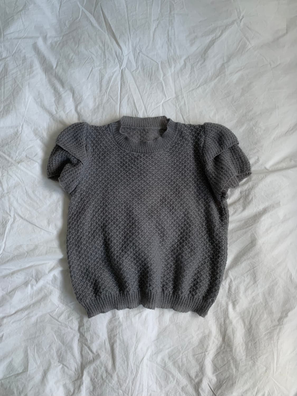 모헤어 프릴 니트 탑 상품이미지1