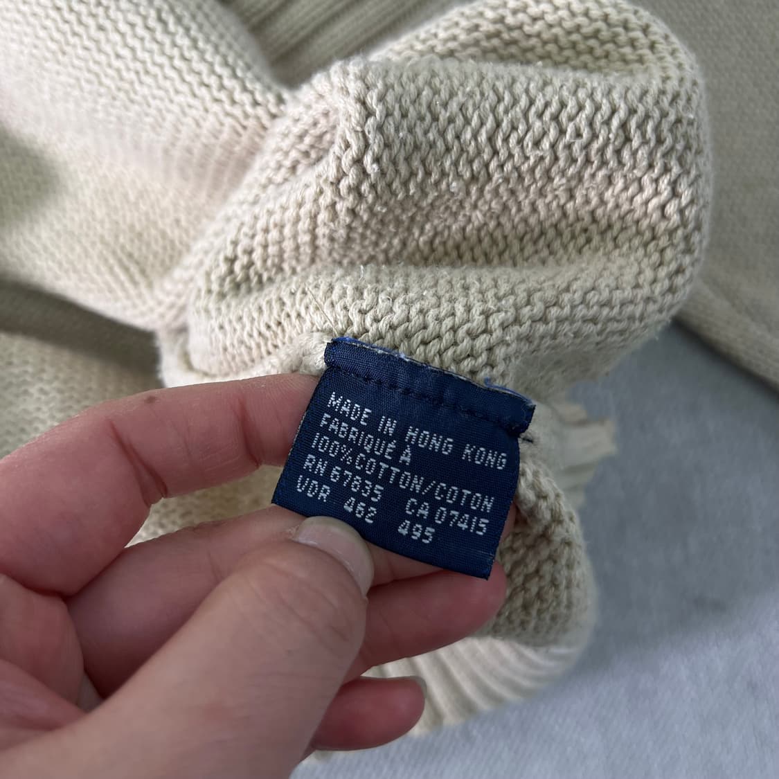 100 폴로랄프로렌 코튼 베이지 니트 상품이미지6