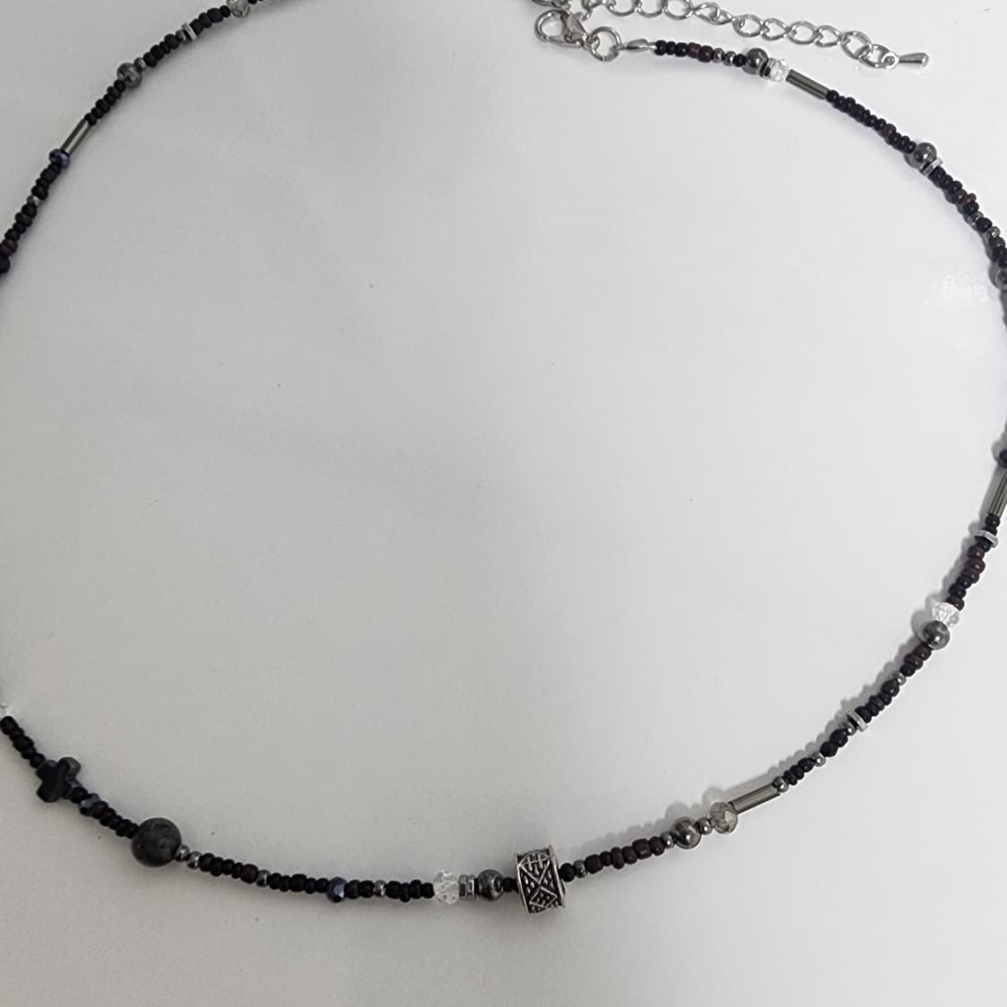 남자 십자가,원석 비즈 목걸이 상품이미지4