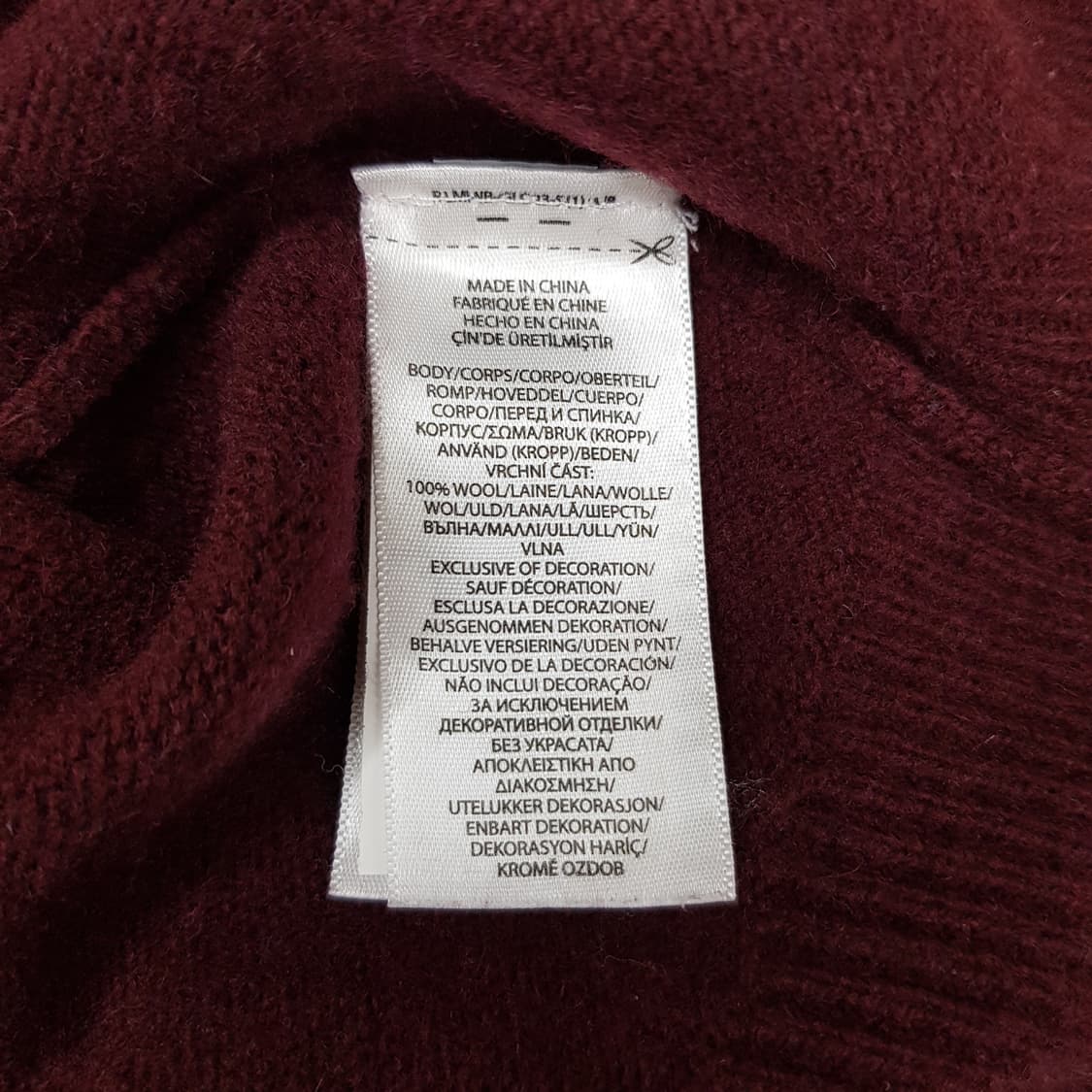 폴로 랄프로렌 버건디 스트라이프 울 니트 XS사이즈 상품이미지7