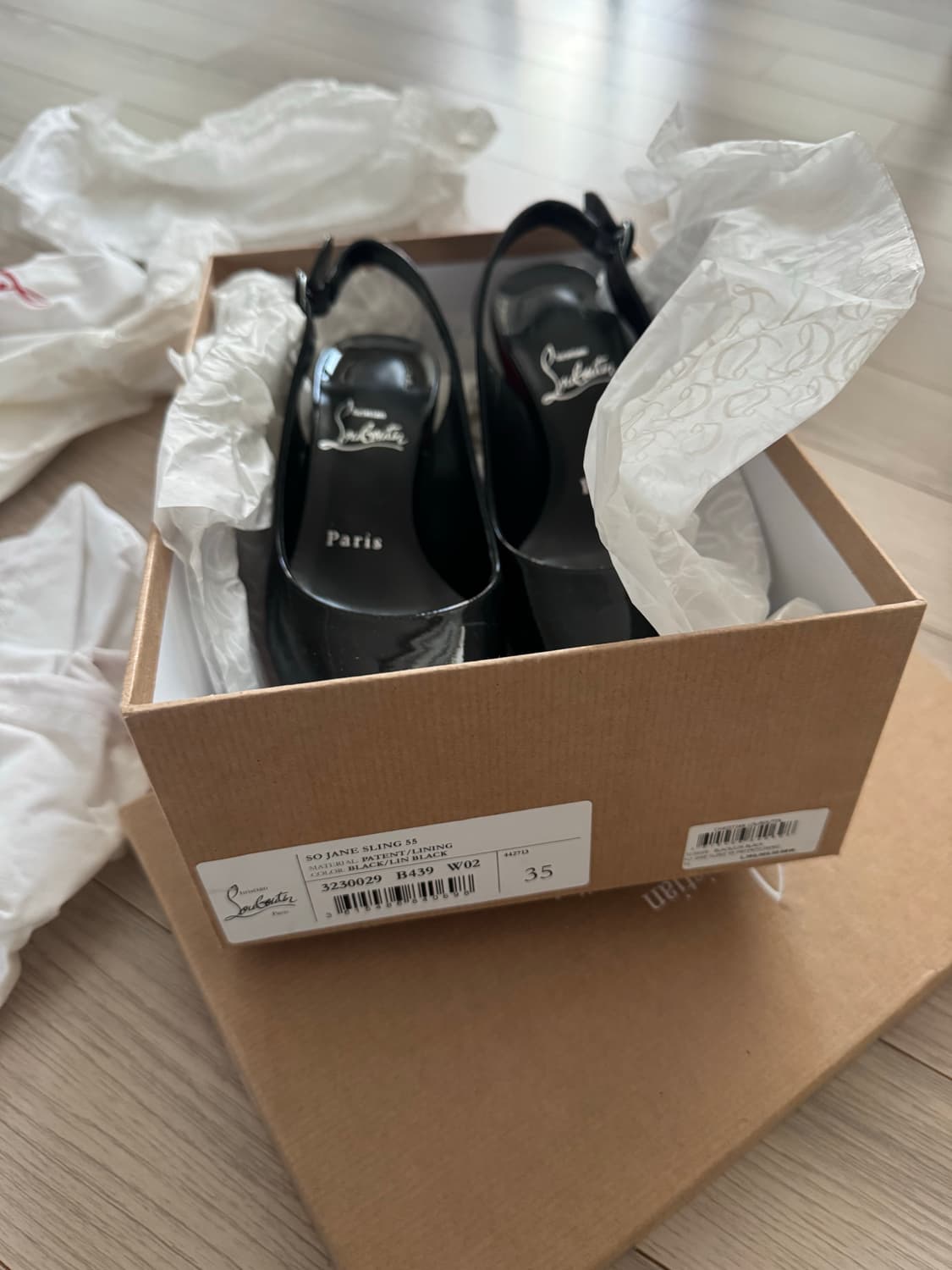 크리스찬 루부탱 So Jane 55 페이턴트 레더 슬링백 펌프스 상품이미지3