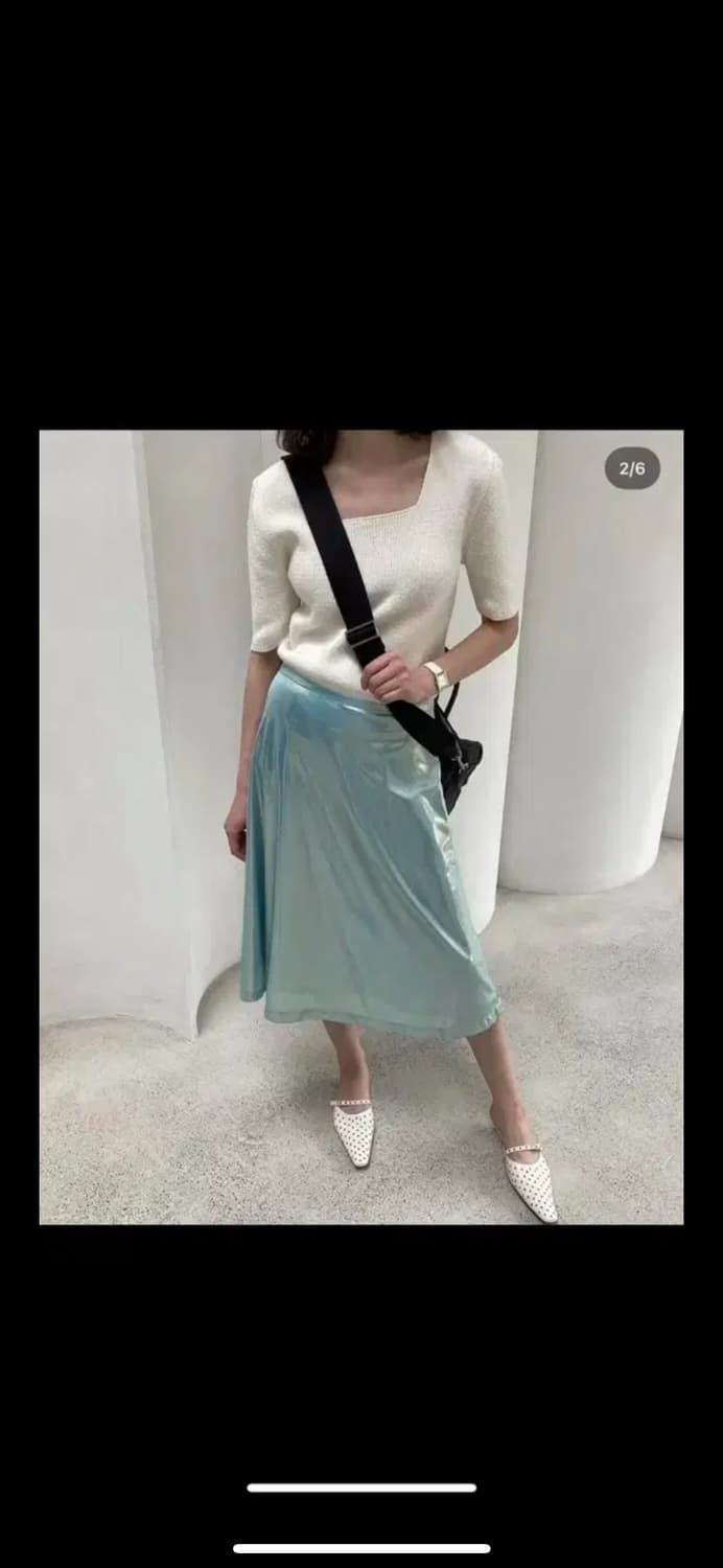 드래곤블루스 스퀘어넥 니트 오렌지 상품이미지4