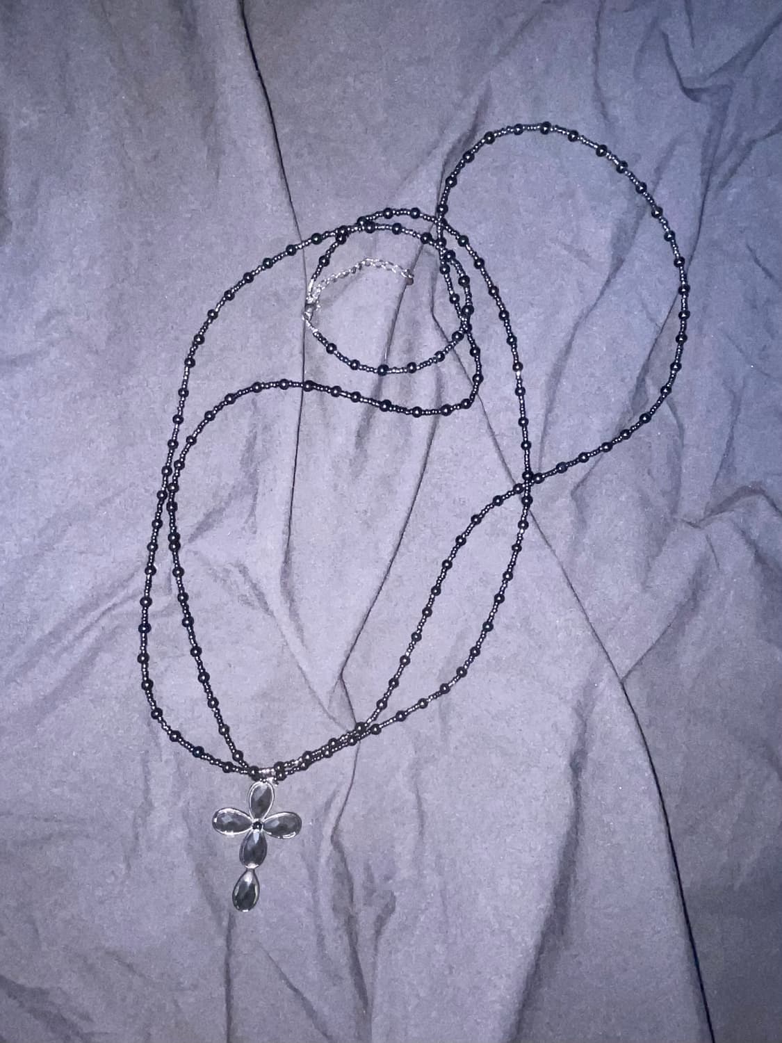 십자가 큐빅 롱 목걸이✝️ 상품이미지2