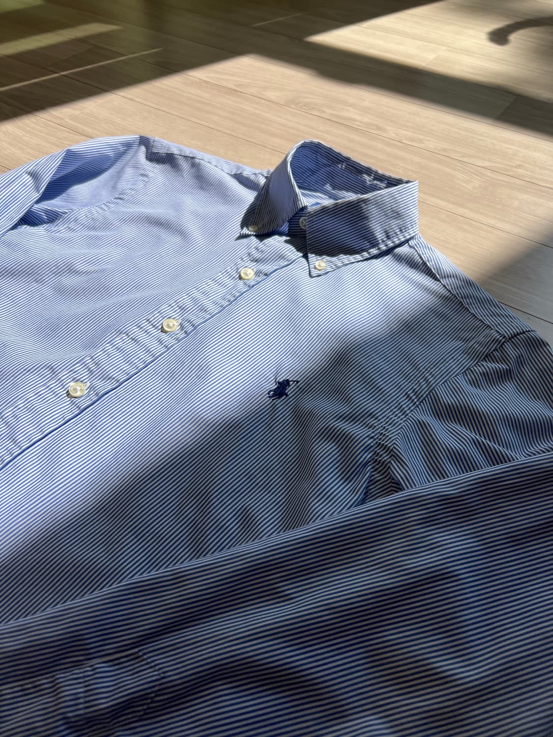  폴로 / 클래식 핏 스트라이프 코튼 셔츠 / XS 상품이미지4