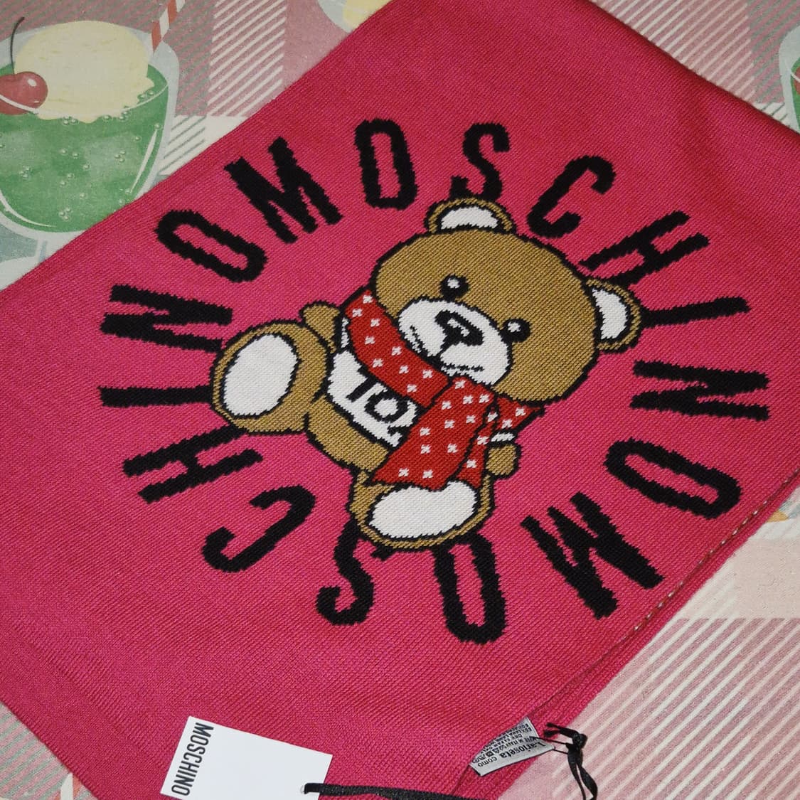 이탈리아 모스키노 테디베어 울 머플러 상품이미지6