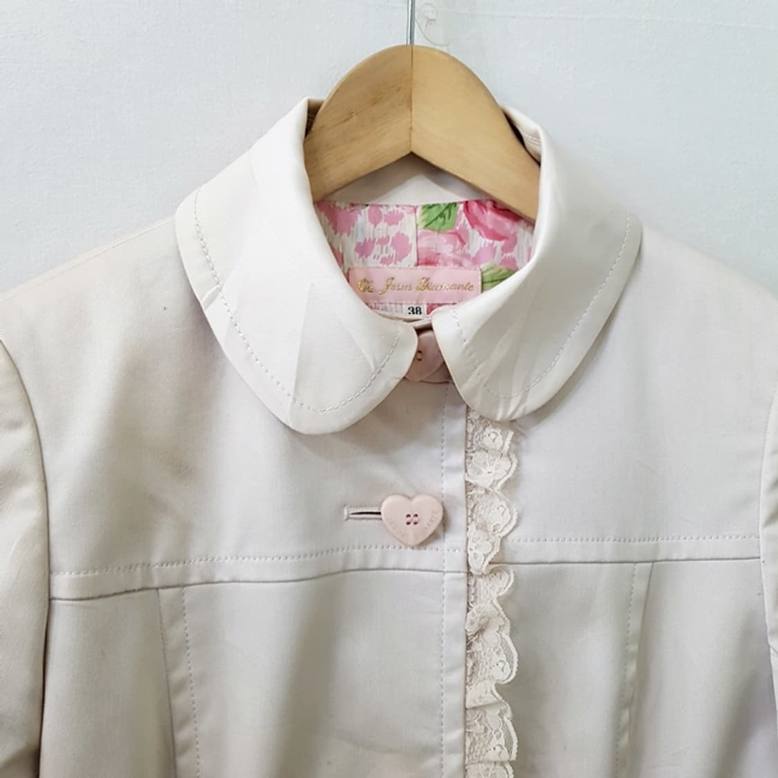 Jesus Diamante 지저스 디아망떼 트렌치 코트 연핑크 상품이미지5