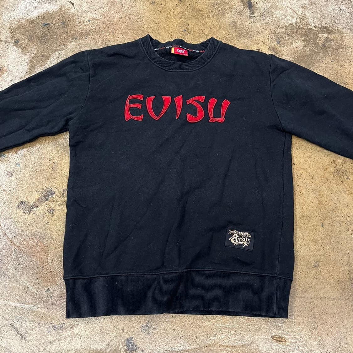 에비수 빅로고 검빨 맨투맨  상품이미지3