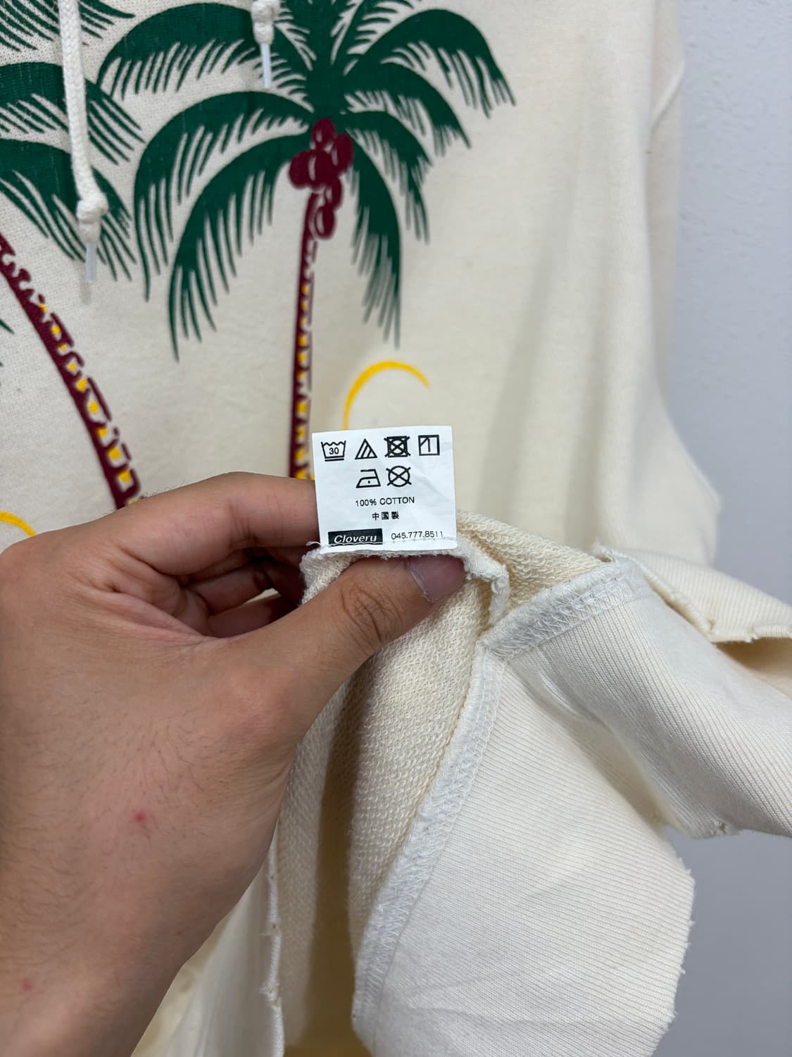 Clover underground 팜트리 프린팅 후드티 상품이미지4