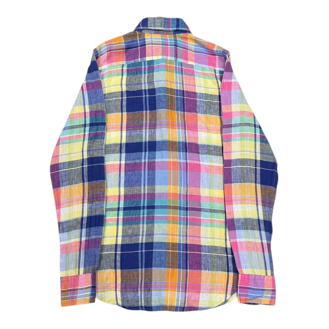 폴로 랄프포렌 QR 린넨 체크 셔츠 남방 XS 상품이미지3