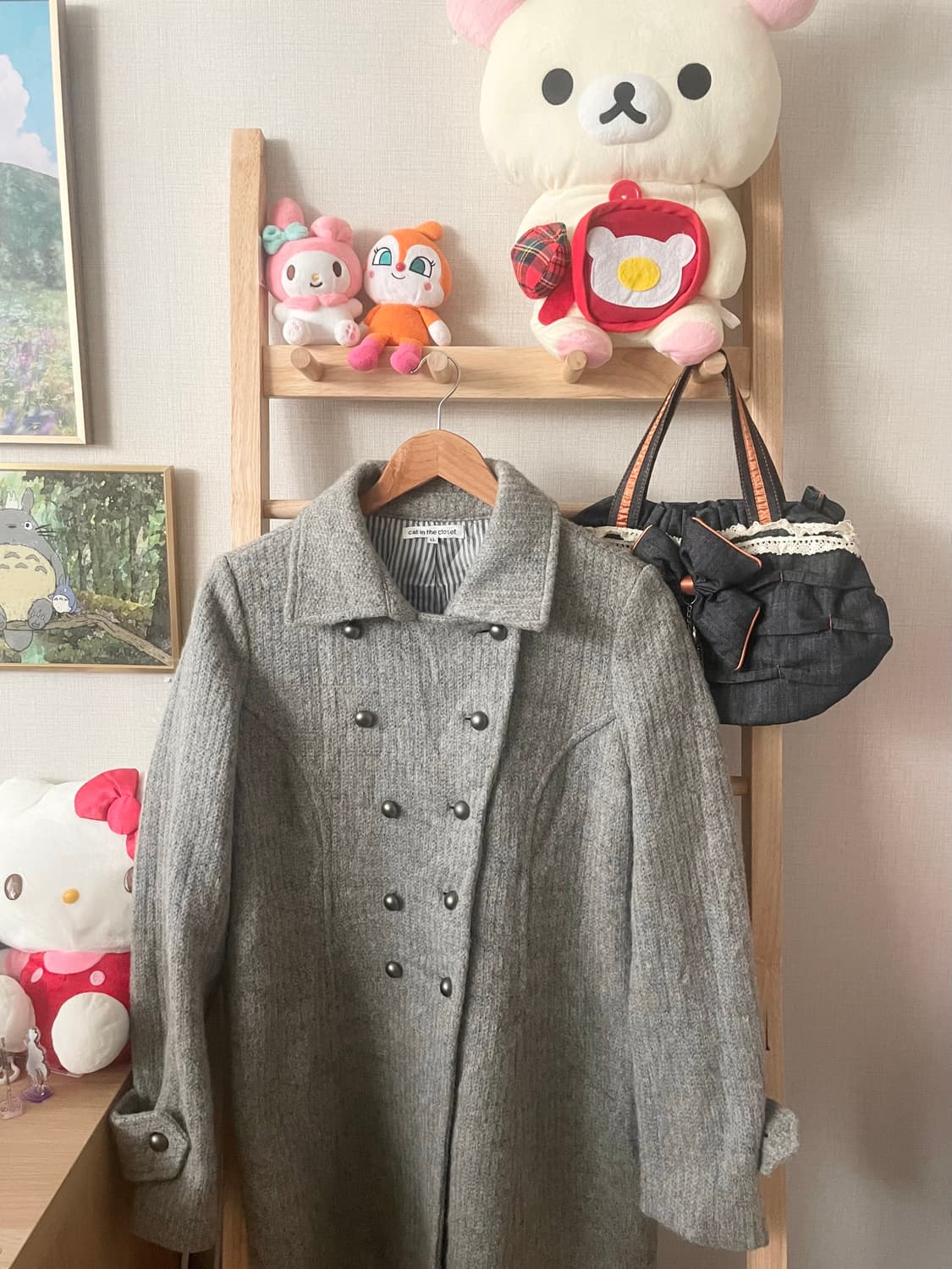 모리걸 빈티지 도쿄모리 그레이 투버튼 코트 🤍🩶 상품이미지1