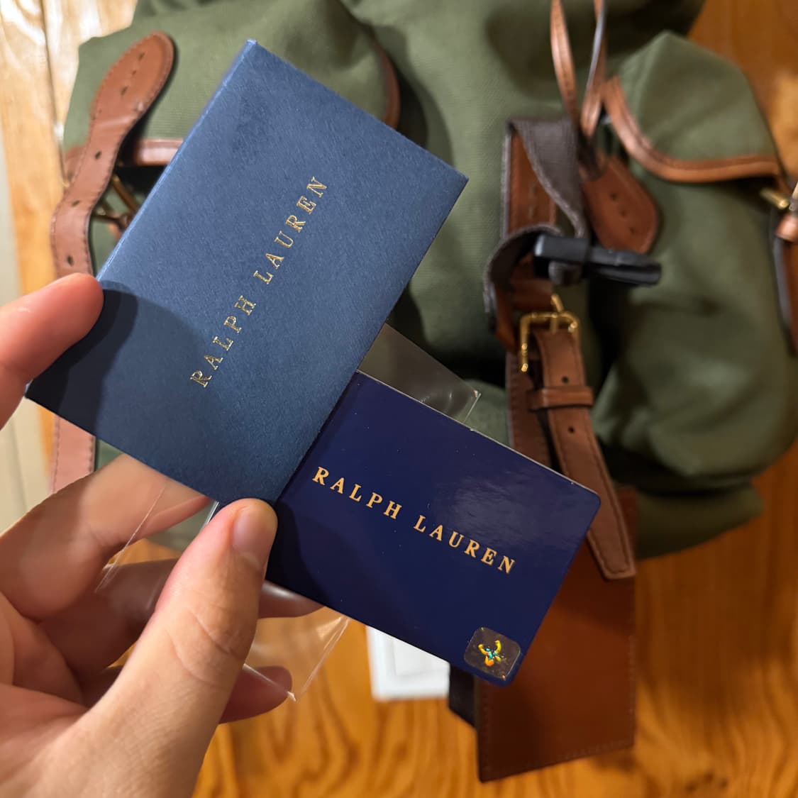 랄프로렌 퍼플라벨 캔버스 백팩 판매(가방) 합니다. 상품이미지4