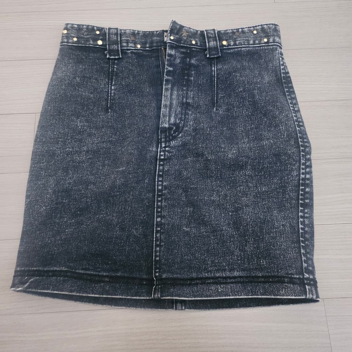 블랙 데님 미니스커트 판매 상품이미지1