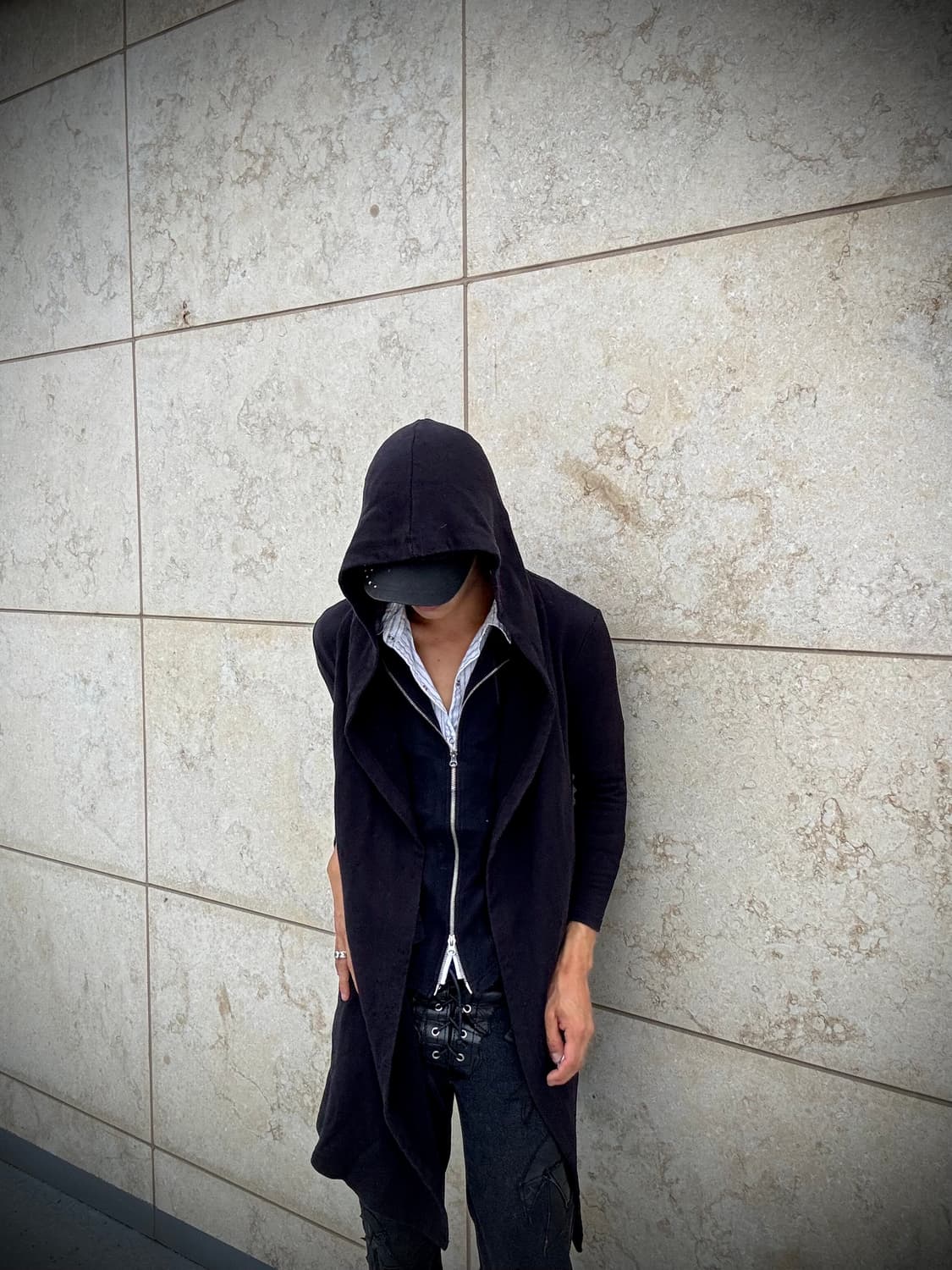 “Forever21” V-Kei Black Draped Cardigan 상품이미지2