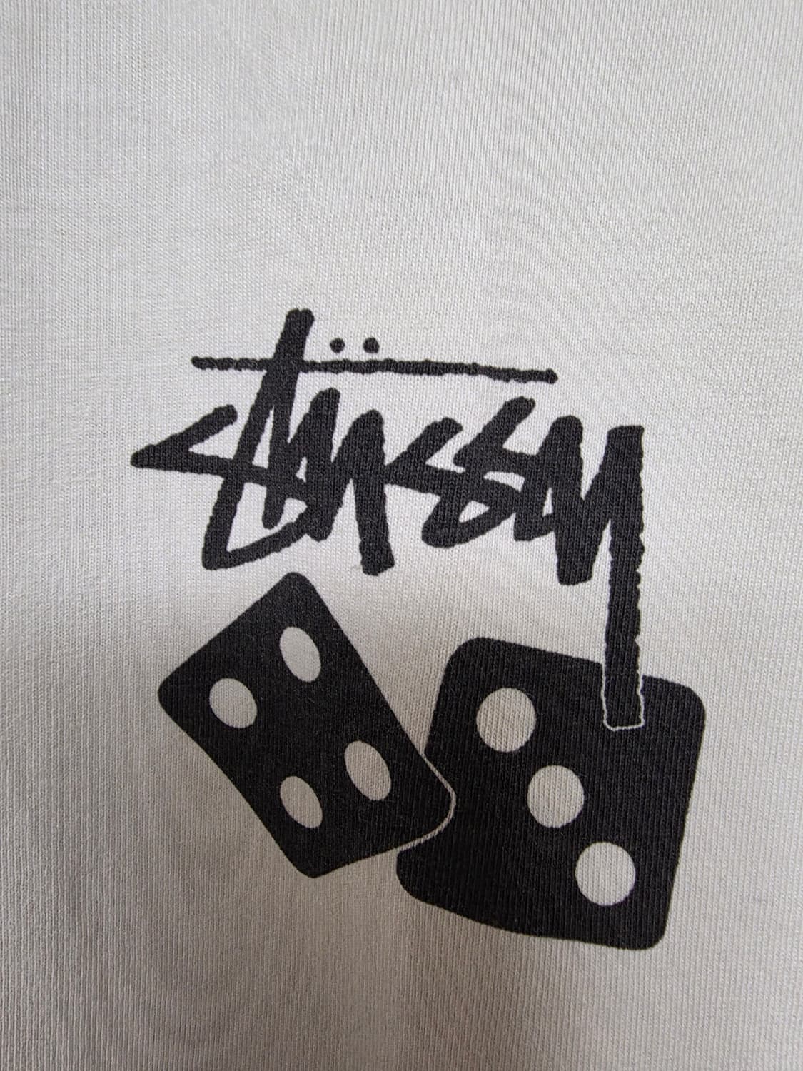 스투시 다이스 반팔 티셔츠 아이보리 xl 상품이미지5