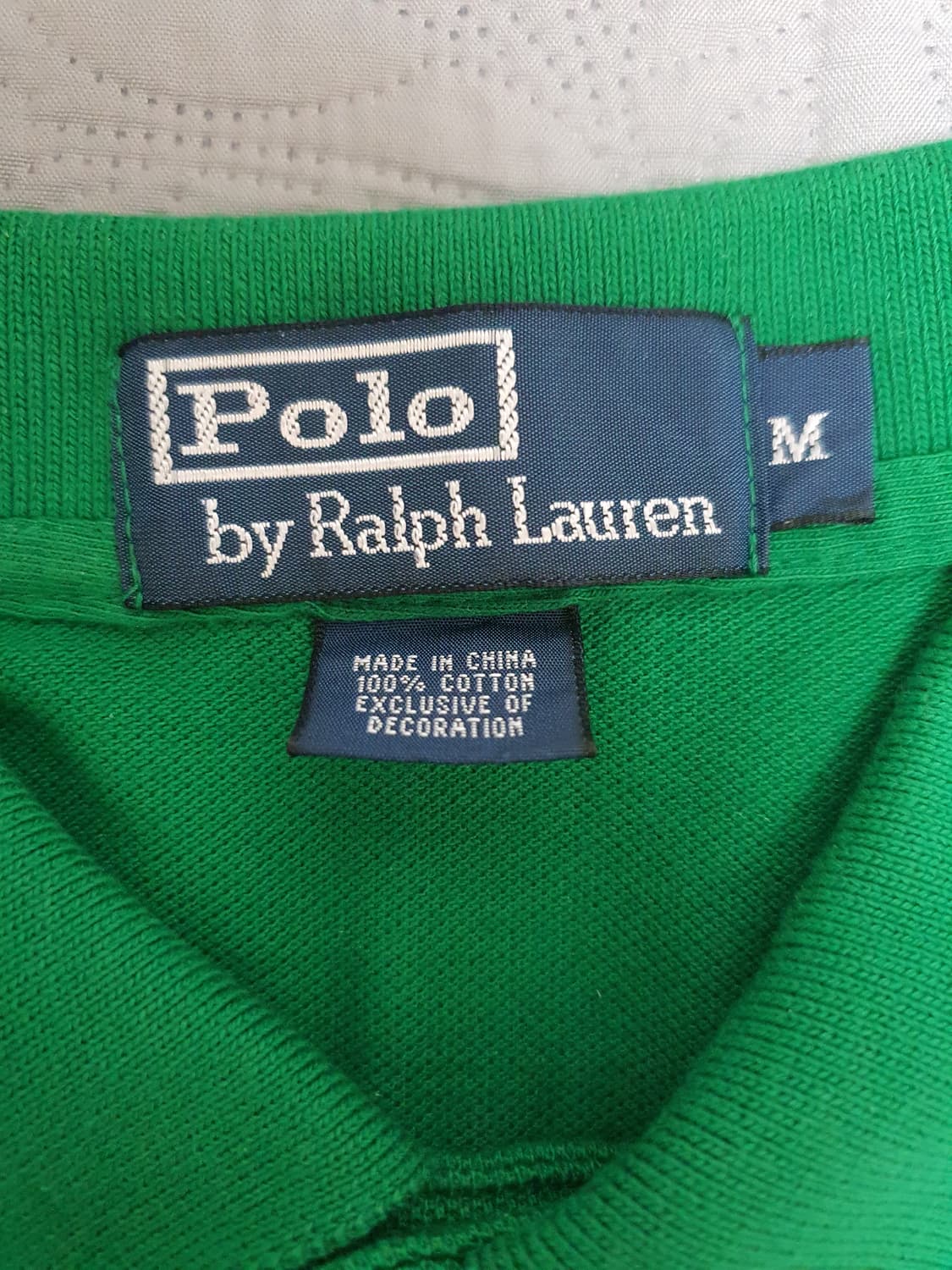 폴로 랄프 로렌 피케 폴로 셔츠 카라티 M 그린 (새 제품) 상품이미지4